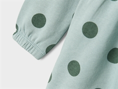 Name It gray mist big dots sweatkjole